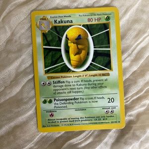 Kakuna Shadowless Pokemon Card TCG Rare Trading Card Game Base Set